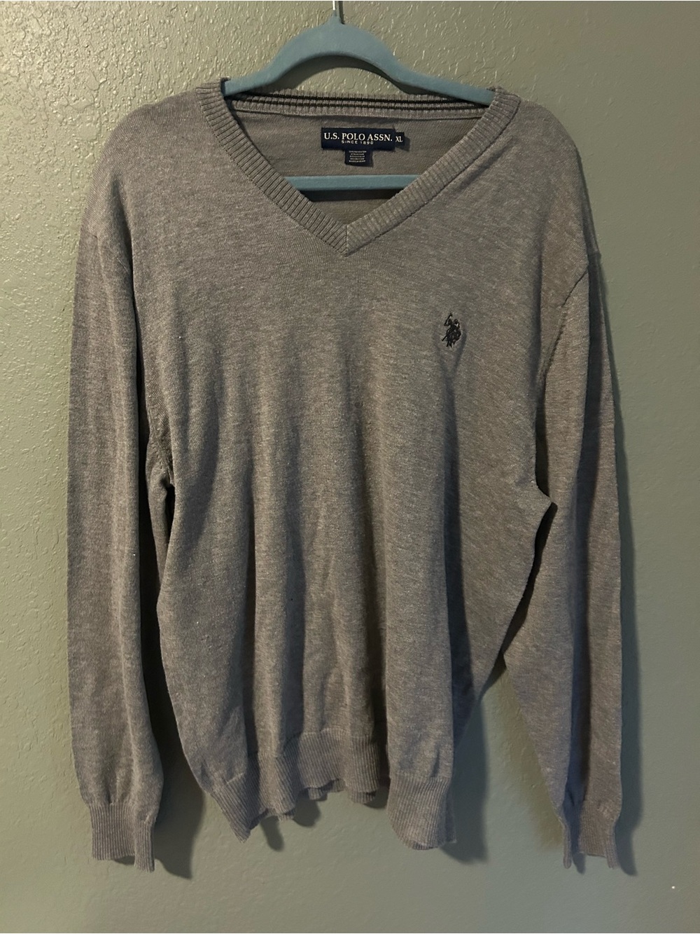Gray Polo Ralph Lauren V-neck sweater #classic